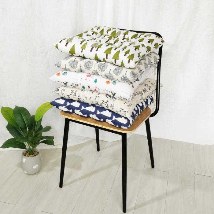 91家纺网 家纺一手货源 找家纺 方款绑带仿棉麻坐垫磨毛椅子垫办公椅垫学生垫餐椅榻榻米垫子