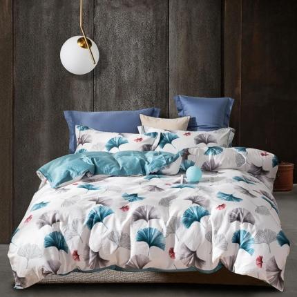 91家纺网 家纺一手货源 找家纺 用心2020新款60s全棉长绒棉印花ab版四件套凡尔赛花园