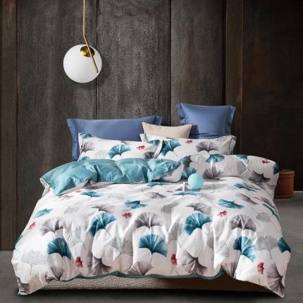 用心2020新款60s全棉长绒棉印花ab版四件套凡尔赛花园