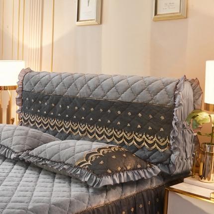 91家纺网 家纺一手货源 找家纺 （总）情恒家纺 2025法莱绒贵族风范全包床头罩大靠背靠垫