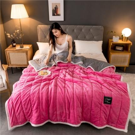 91家纺网 家纺一手货源 找家纺 （总）北纬27度 2019新款法兰绒加厚夹棉毛毯