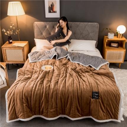 91家纺网 家纺一手货源 找家纺 （总）北纬27度 2019新款法兰绒加厚夹棉毛毯