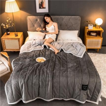 91家纺网 家纺一手货源 找家纺 （总）北纬27度 2019新款法兰绒加厚夹棉毛毯