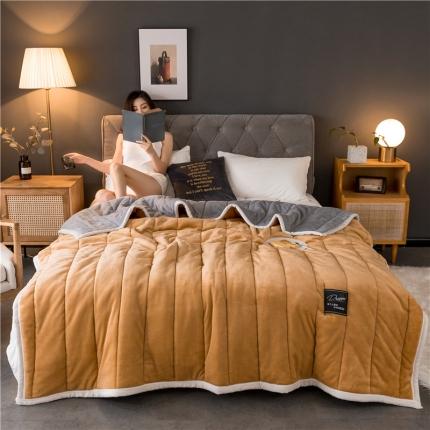 91家纺网 家纺一手货源 找家纺 （总）北纬27度 2019新款法兰绒加厚夹棉毛毯