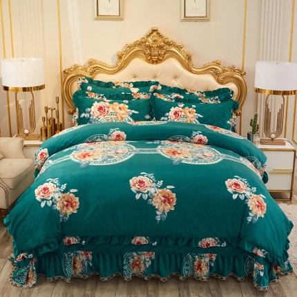 91家纺网 家纺一手货源 找家纺 （总）宜凡家纺 2019水晶绒夹棉床盖四件套