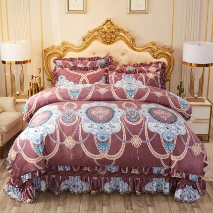 宜凡家纺 2019水晶绒夹棉床盖四件套 盛夏光年