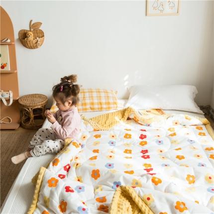 91家纺网 家纺一手货源 找家纺 （总）北纬27度 2019新款ins风安抚豆豆绒夹棉毯