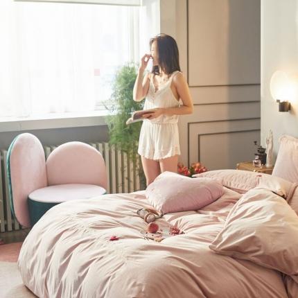 91家纺网 家纺一手货源 找家纺 涞澳 2019新款澳绒系列四件套 爱心—浅粉