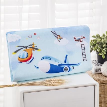 91家纺网 家纺一手货源 找家纺 乐秀家纺 2019新款超柔水晶绒乳胶枕 飞行世界