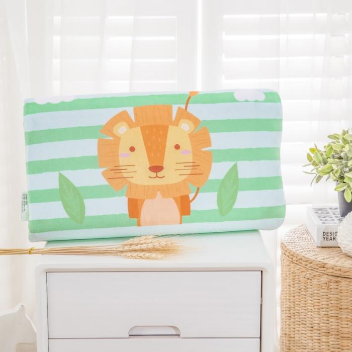 91家纺网 家纺一手货源 找家纺 乐秀家纺 2019新款超柔水晶绒乳胶枕 卡通狮子