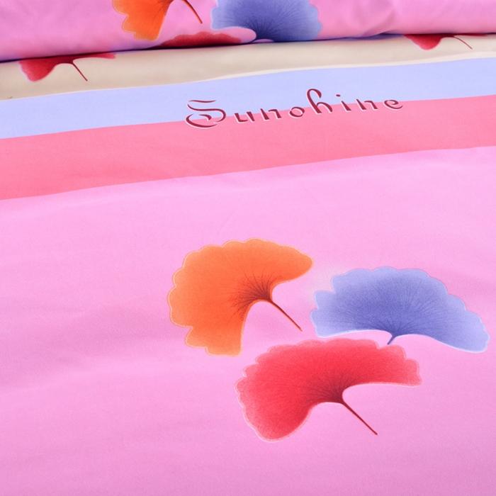 91家纺网 家纺一手货源 找家纺 梦柏家纺 2019新款加厚磨毛小版四件套床裙款 爱的港湾-粉