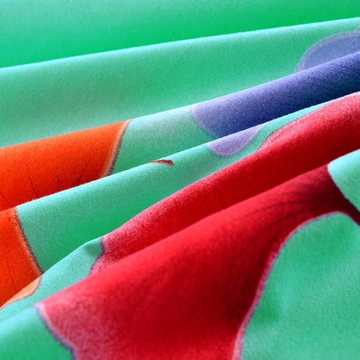 91家纺网 家纺一手货源 找家纺 梦柏家纺 2019新款加厚磨毛小版四件套床裙款 爱的港湾-绿