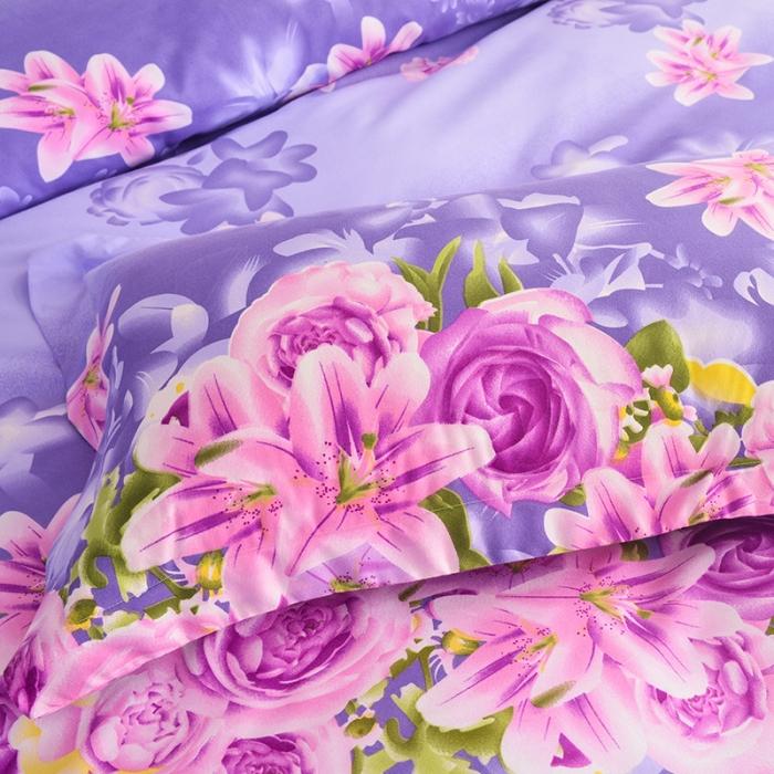 91家纺网 家纺一手货源 找家纺 梦柏家纺 2019新款加厚磨毛小版四件套床裙款 爱的花海