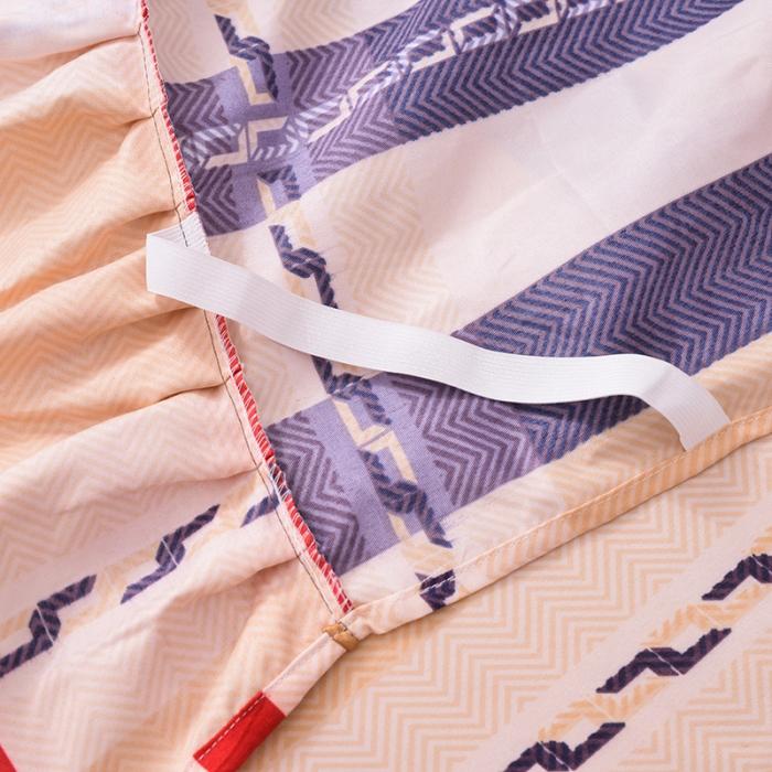 91家纺网 家纺一手货源 找家纺 梦柏家纺 2019新款加厚磨毛小版四件套床裙款 爱马仕格