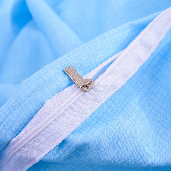 91家纺网 家纺一手货源 找家纺 梦柏家纺 2019新款加厚磨毛小版四件套床裙款 春风里-蓝