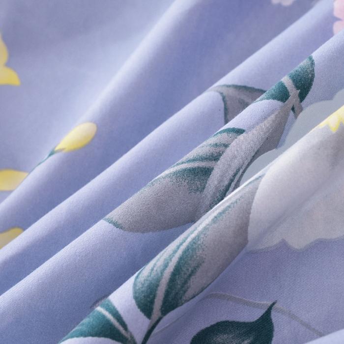 91家纺网 家纺一手货源 找家纺 梦柏家纺 2019新款加厚磨毛小版四件套床裙款 淡雅清香