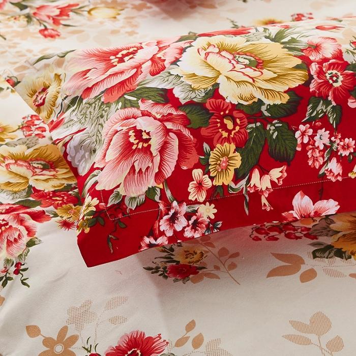 91家纺网 家纺一手货源 找家纺 梦柏家纺 2019新款加厚磨毛小版四件套床裙款 东方情致