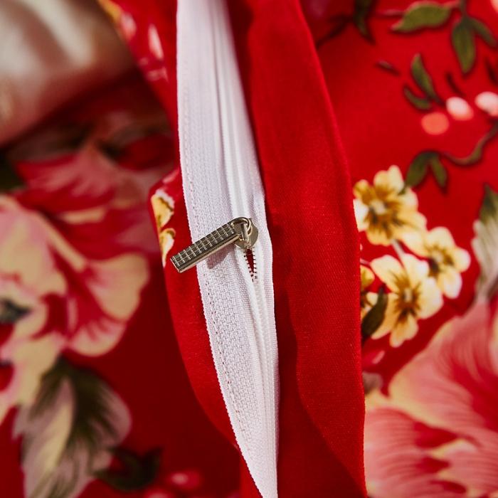 91家纺网 家纺一手货源 找家纺 梦柏家纺 2019新款加厚磨毛小版四件套床裙款 东方情致