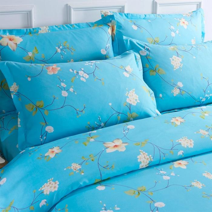 91家纺网 家纺一手货源 找家纺 梦柏家纺 2019新款加厚磨毛小版四件套床裙款 桂树之恋