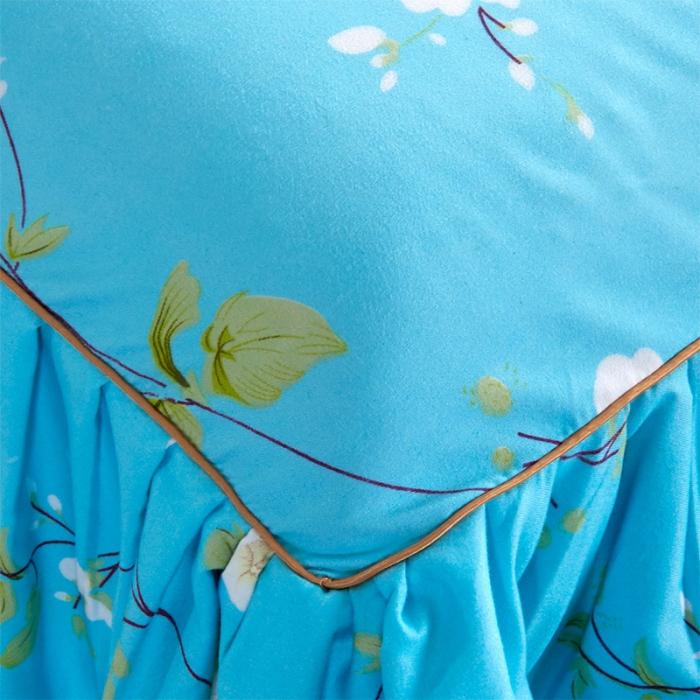 91家纺网 家纺一手货源 找家纺 梦柏家纺 2019新款加厚磨毛小版四件套床裙款 桂树之恋