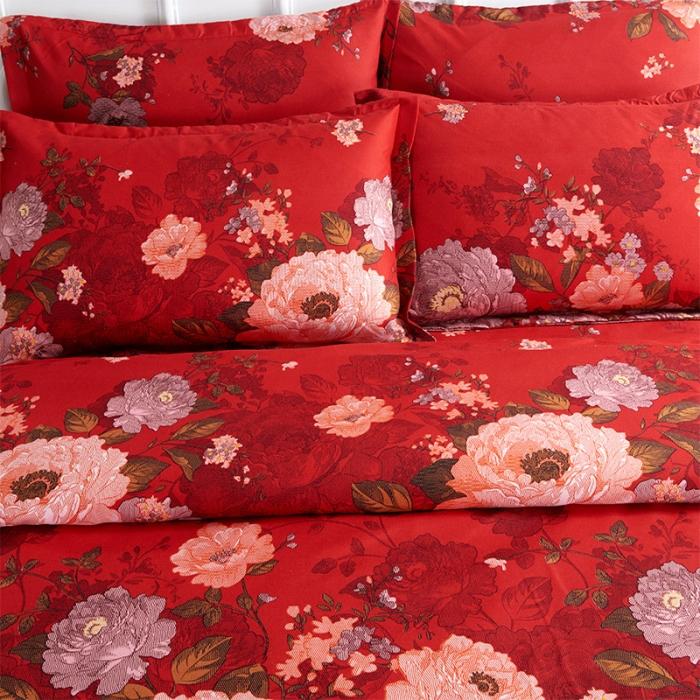 91家纺网 家纺一手货源 找家纺 梦柏家纺 2019新款加厚磨毛小版四件套床裙款 花雅之秀