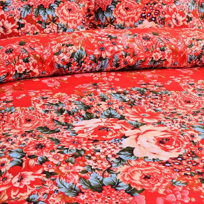 91家纺网 家纺一手货源 找家纺 梦柏家纺 2019新款加厚磨毛小版四件套床裙款 流金溢彩