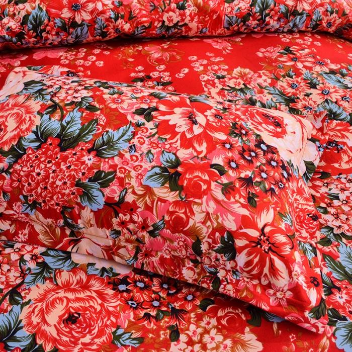 91家纺网 家纺一手货源 找家纺 梦柏家纺 2019新款加厚磨毛小版四件套床裙款 流金溢彩