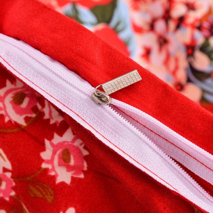 91家纺网 家纺一手货源 找家纺 梦柏家纺 2019新款加厚磨毛小版四件套床裙款 流金溢彩