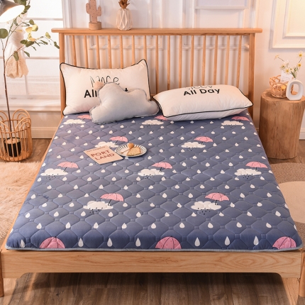 91家纺网 家纺一手货源 找家纺 寐珂家纺新款法莱绒床垫牛奶绒床垫