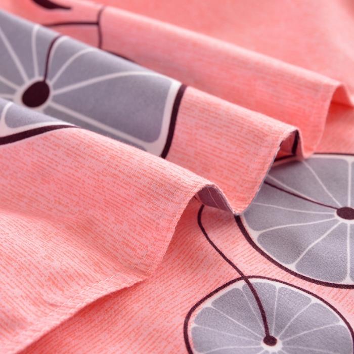 91家纺网 家纺一手货源 找家纺 梦柏家纺 2019新款加厚磨毛小版四件套床裙款 阳光甜橙