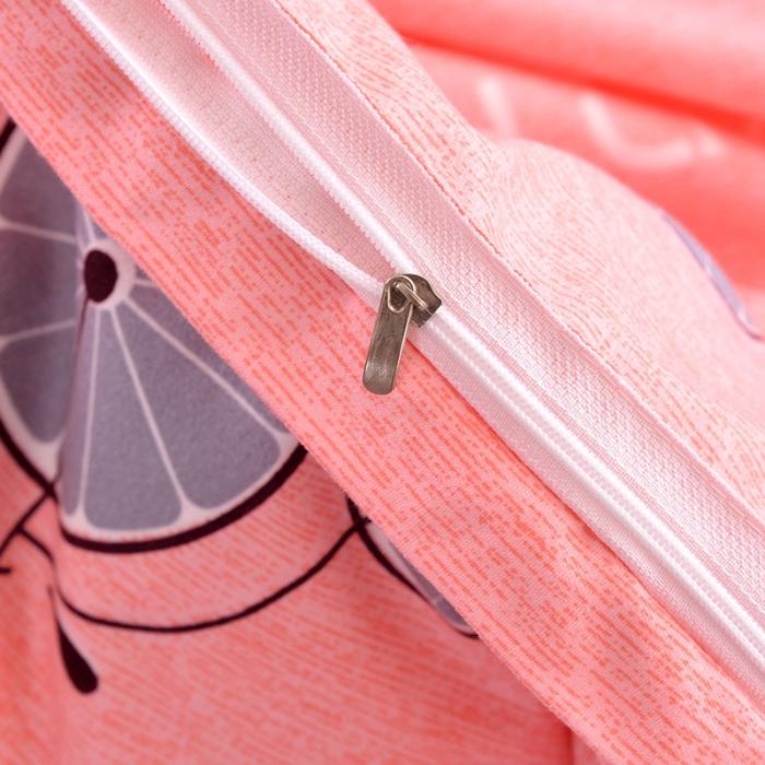 91家纺网 家纺一手货源 找家纺 梦柏家纺 2019新款加厚磨毛小版四件套床裙款 阳光甜橙