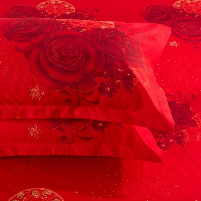 91家纺网 家纺一手货源 找家纺 梦柏家纺 2019新款加厚磨毛小版四件套床裙款 挚爱