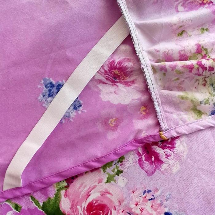 91家纺网 家纺一手货源 找家纺 梦柏家纺 2019新款加厚磨毛小版四件套床裙款 紫色芬芳