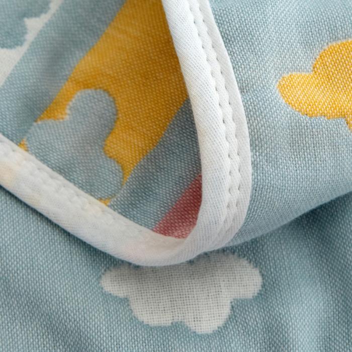 91家纺网 家纺一手货源 找家纺 朴尔全棉一对装成人情侣婴童单人学生六层纱布枕巾 彩云兰