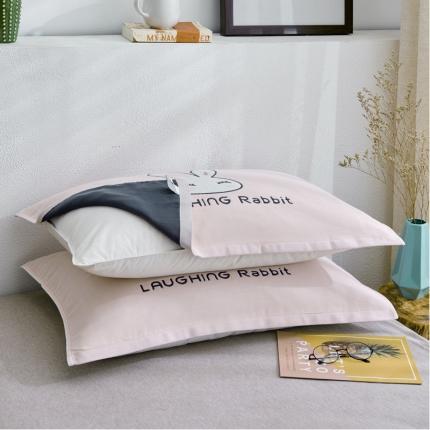 91家纺网 家纺一手货源 找家纺 朴尔 2019新款四层纱布大版花枕巾 50*80 幸运兔