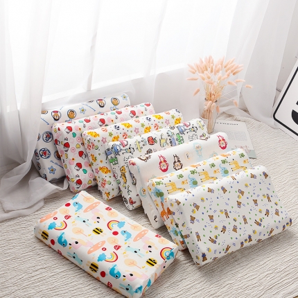 网红儿童乳胶枕头促销泰国学生乳胶枕芯1-3-8-12岁护颈枕