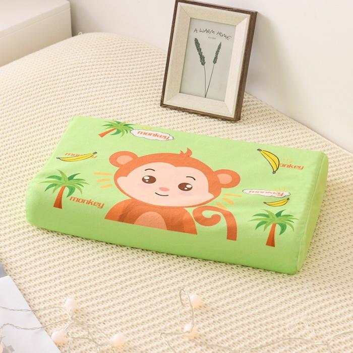 91家纺网 家纺一手货源 找家纺 萌番宝 2020新款冬季新款宝宝绒天然乳胶枕 小猴子