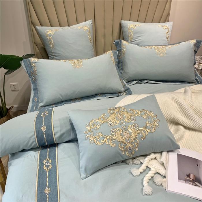 91家纺网 家纺一手货源 找家纺 （总）馨蕊家居 2021新款60磨毛绣花四件套