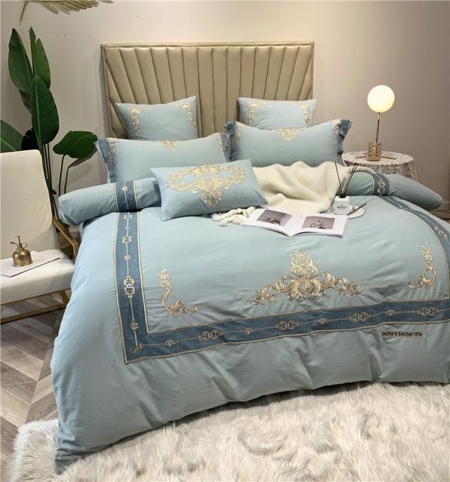 91家纺网 家纺一手货源 找家纺 （总）馨蕊家居 2021新款60磨毛绣花四件套