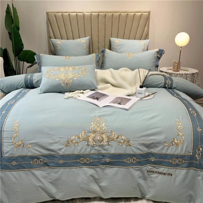 91家纺网 家纺一手货源 找家纺 （总）馨蕊家居 2021新款60磨毛绣花四件套