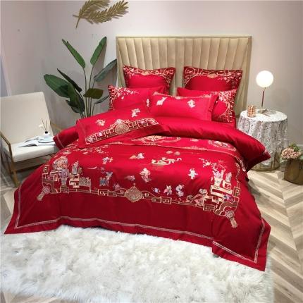 91家纺网 家纺一手货源 找家纺 （总）馨蕊家居 2021新款100支高端婚庆四件套