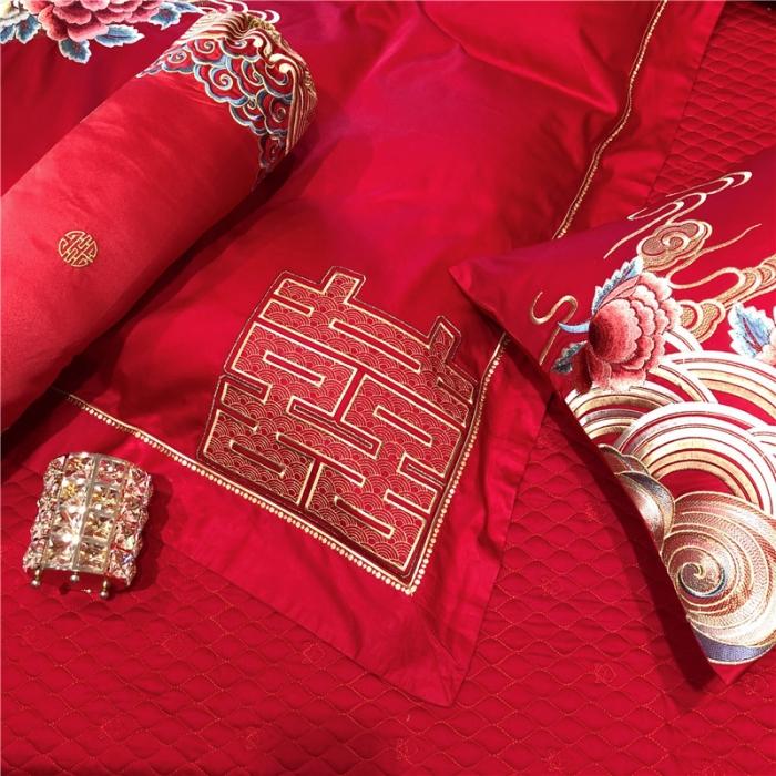 91家纺网 家纺一手货源 找家纺 （总）馨蕊家居 2021新款100支高端婚庆四件套