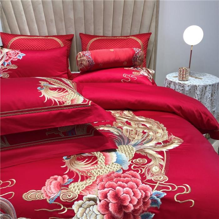 91家纺网 家纺一手货源 找家纺 （总）馨蕊家居 2021新款100支高端婚庆四件套