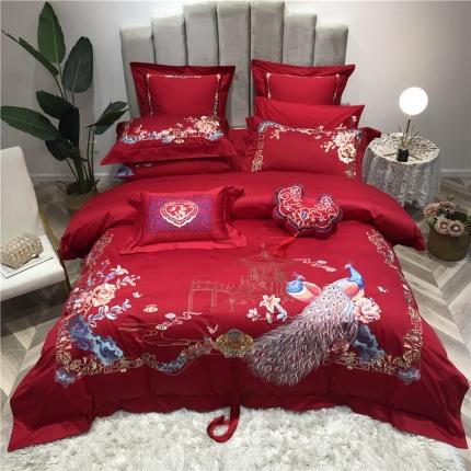 馨蕊家居 2021新款100支高端婚庆四件套 白首不渝