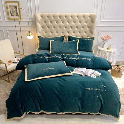 91家纺网 家纺一手货源 找家纺 （总）馨蕊家居 2021新款牛奶绒四件套