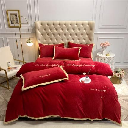 91家纺网 家纺一手货源 找家纺 （总）馨蕊家居 2021新款牛奶绒四件套