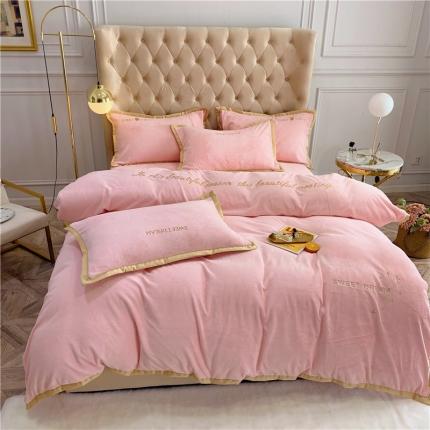 91家纺网 家纺一手货源 找家纺 （总）馨蕊家居 2021新款牛奶绒四件套