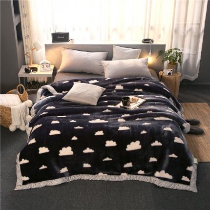 91家纺网 家纺一手货源 找家纺 宜派家纺 2019新款拉舍尔毛毯 云朵