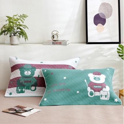 91家纺网 家纺一手货源 找家纺 （总）朴尔三层纱布枕巾一对装全棉柔软透气加厚情侣成人枕巾