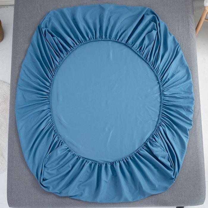 91家纺网 家纺一手货源 找家纺 贝拉梦 芦荟棉纯色单品床笠 宝蓝